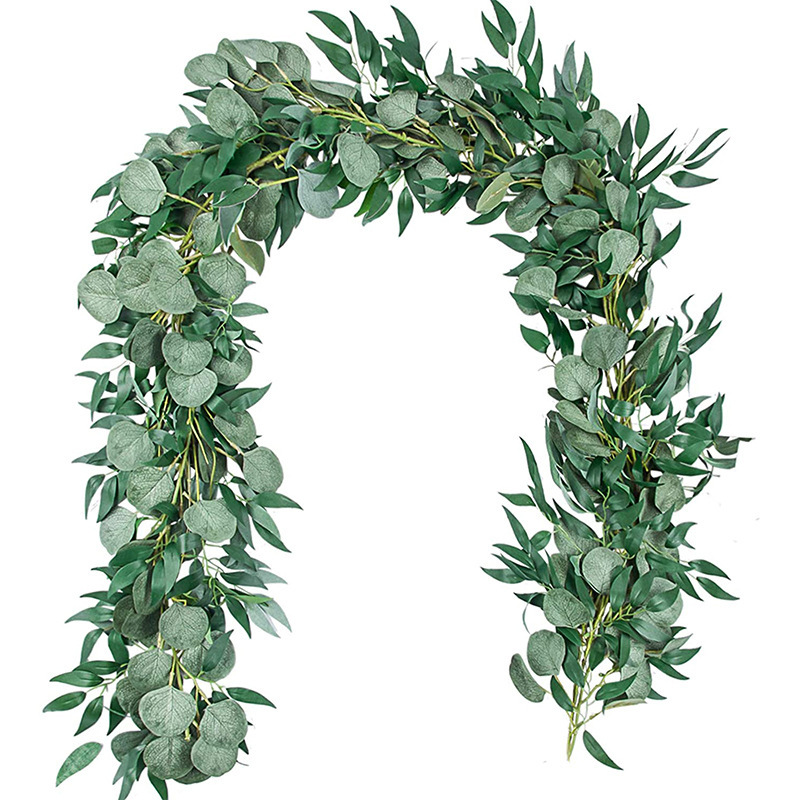 Eucalyptus Preserved - 200 cm nep eucalyptus rotan kunstplanten