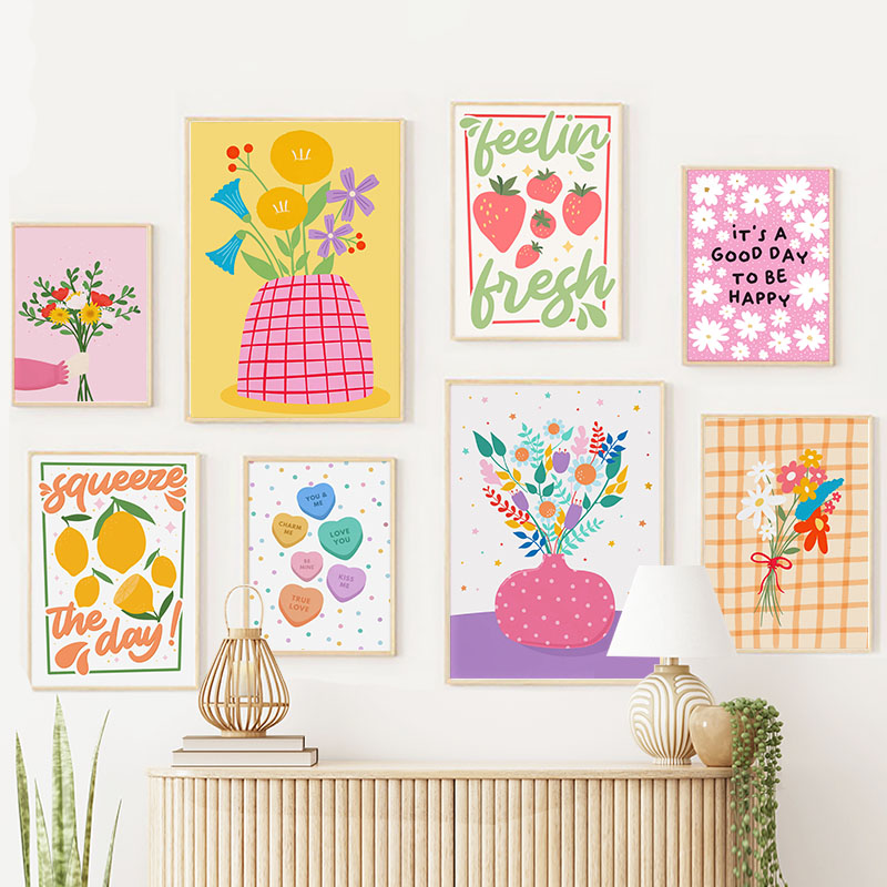 Florist Supply Vases - Boho Vaas Bloemen Blad Citroen Fruit